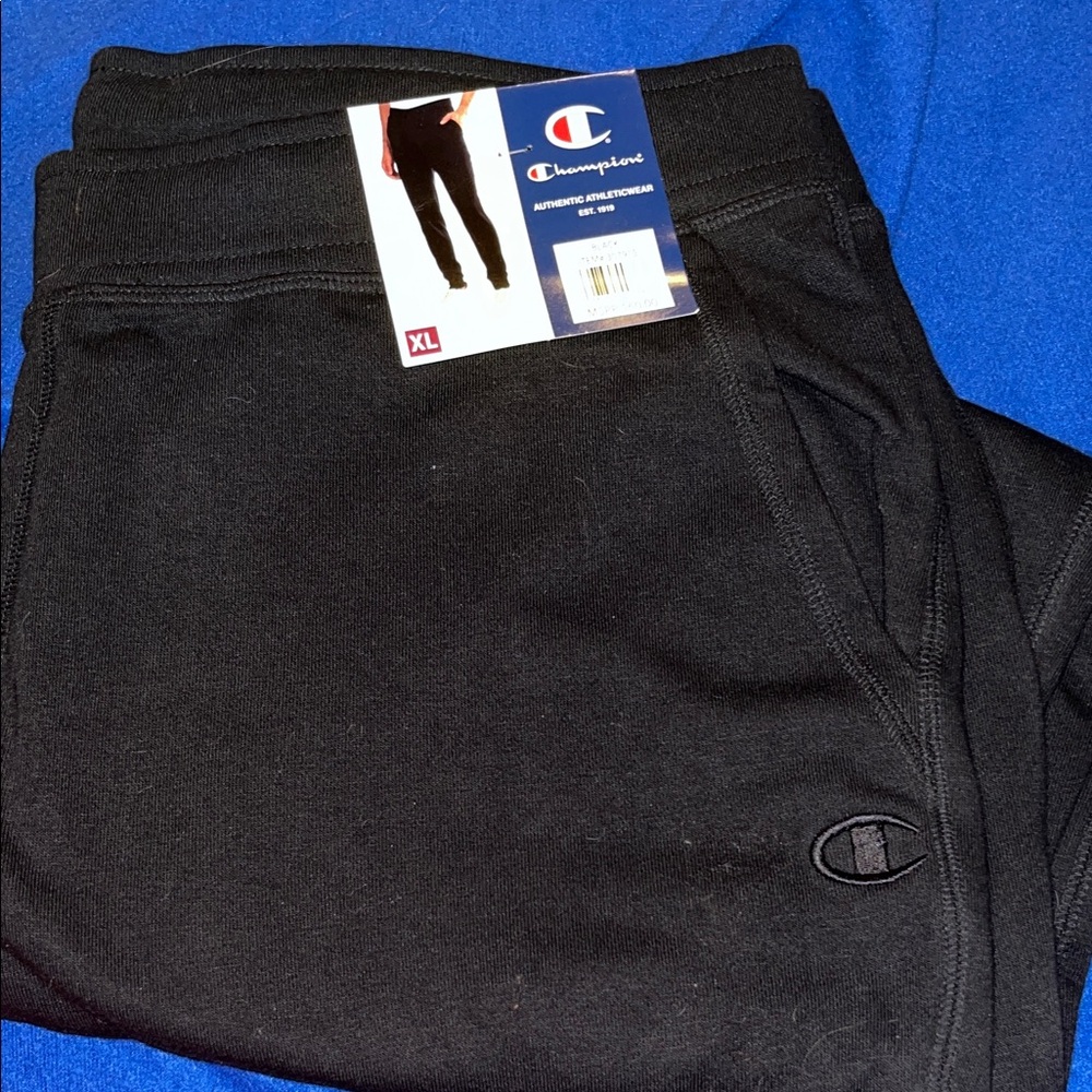 Champion Black Jogger Pants Mens xl draw stringwaist with pocket casual athletic